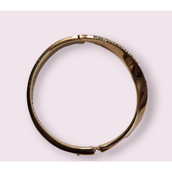 Kate Spade New York Gold Tone Twisted Bangle Crystals Bracelet - Picture 7 of 11